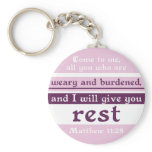 I Will Give You Rest keychains