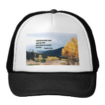I will lift up mine eyes unto the hills... mesh hat