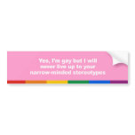 I will never live up to your stereotypes Bumper St bumper stickers