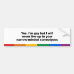 I will never live up to your stereotypes bumper sticker
