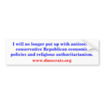 I will no longer put up with conservatism.