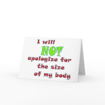 I will NOT apologise for the size of my body