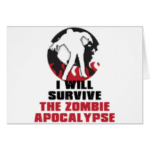 I Will Survive The Zombie Apocalypse Cards