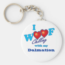 I Woof Dalmation Keychains