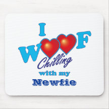 I Woof Newfie Mousepad