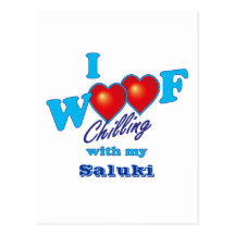 I Woof Saluki Post Card