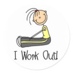 I Work Out Sticker