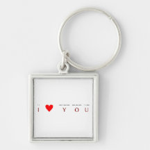 I ♥ you ·· ♥ -·-- --- ··- keychains