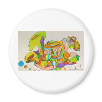 Ian Morris Arts CopyRight_-2 Fridge Magnets