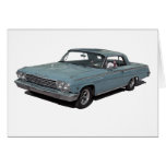 Ice Blue 62 Impala Greeting Card