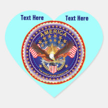 Ice Blue Heart Stickers