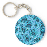 Ice Blue Roses Keychain