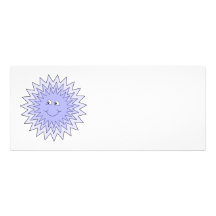 Ice Character with a Smile. Blue on White. Personalized Invite