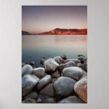 Ice Covered Rocky Shoreline Print