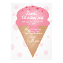 Ice Cream Birthday Invite