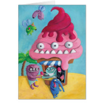 Ice Cream Booth on The Beach cards