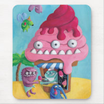 Ice Cream Booth on The Beach mousepads