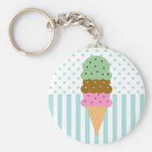 Ice Cream Cone Keychain