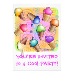 Ice Cream Cone Party Invitation