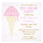 Ice Cream Cone Party Invitation