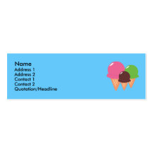 Ice Cream Cone Profile Cards Business Cards