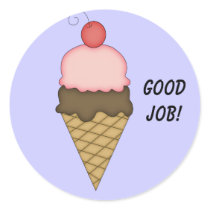 Ice Cream Cone with Cherry #4 Sticker