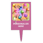 ICE CREAM CONES ART CAKE TOPPER PICK