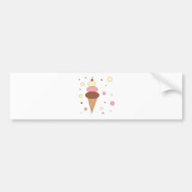 Ice Cream Cones Bumper Sticker