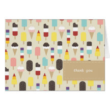 Ice Cream & Frozen Treats Thank You Note Card