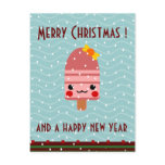 ice cream green xmas greetings