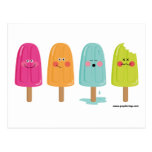 ice cream lemon postcard