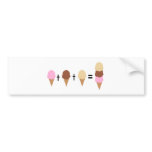 Ice Cream Math bumper stickers