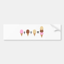 Ice Cream Math Bumper Sticker