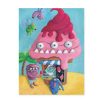 Ice Cream on the Beach Post Cards