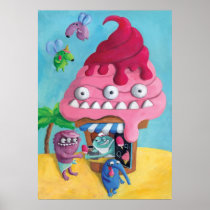 Ice Cream on the Beach Posters