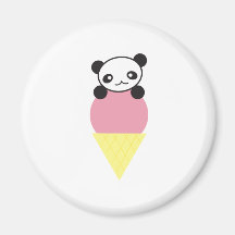 Ice Cream Panda Refrigerator Magnets