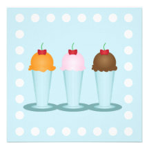 Ice Cream Parlour Custom Announcements