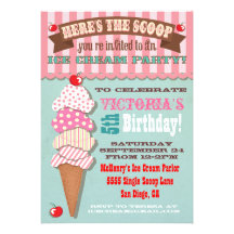Ice Cream Party Invitation