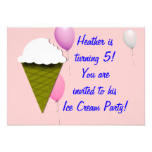 Ice Cream Party Invitation