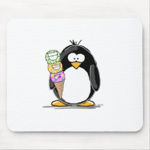 Ice Cream Penguin Mouse Mat