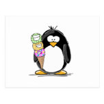 Ice Cream Penguin Post Card