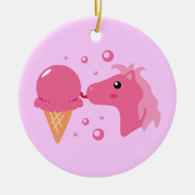 Ice Cream Pony Christmas Tree Ornaments