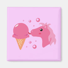 Ice Cream Pony Fridge Magnets