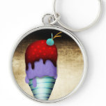 Ice cream strawberry berry keychain by Rupydetequila Ice cream strawberry berry keychain