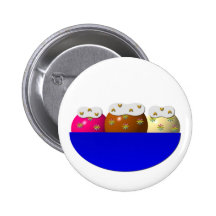 Ice cream sundae w/ whipped cream, nuts, sprinkles pinback button