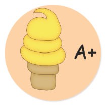 Ice Cream Twist Cone #6 Round Sticker