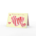 Ice Cream Valentine Hearts Card