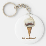 Ice Cream with Moustaches Key Chains