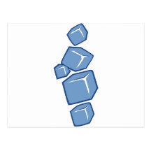 Ice cubes post card