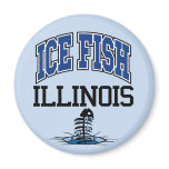 Ice Fish Illinois Magnets